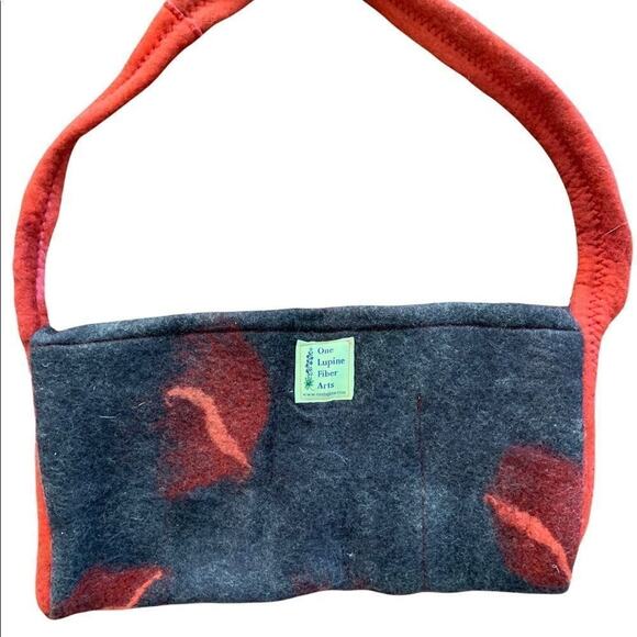 Maine made handcrafted fiber arts purse clutch bag from one lupine boutique! - Picture 9 of 9